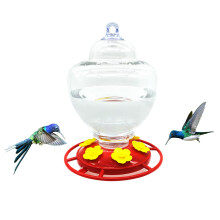 Large Capacity 40oz Hummingbird Feeder with Perch, Leakproof Windproof Rustproof Outdoor Design