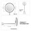 10X Magnifying Makeup Mirror with LED Light, 7" Adjustable Rotating Cosmetic Mirror 4