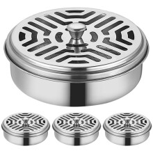 Mosquito Coil Holder Set of 4 Fireproof HeatResistant Wrought Iron Incense Burner for Home