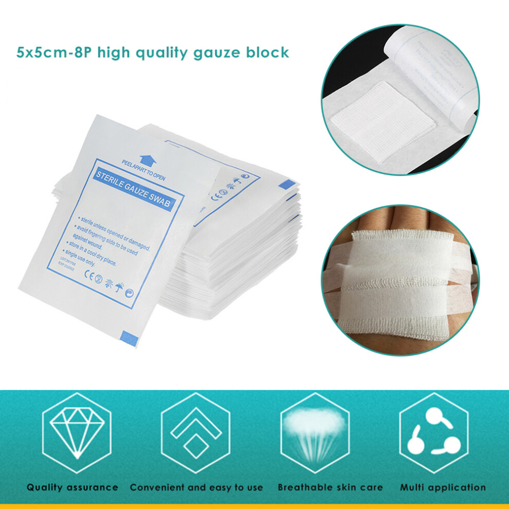 20Pcs Sterile Gauze Pads 5x5cm for Wound Care & First Aid