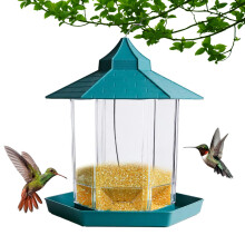 Lantern Style Hanging Bird Feeder with WeatherShield Roof for CloseRange Outdoor Birdwatching