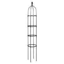 Robuste Stahl- und PE-Gartenbogen für Kletterpflanzen Schwarz 25,4115cm