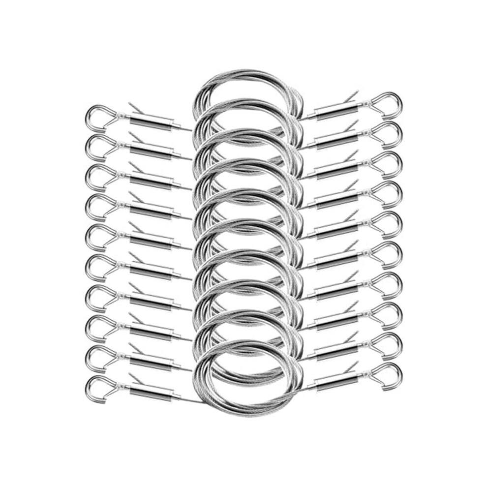 10Pcs Picture Hanging Kit -Heavy Duty Stainless Steel Wire With Secure Hooks For Picture Frames,Mirrors,Wall Art 6033609280041