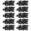 200Pcs AC 125V 250V 5A SPDT 3-Pin Momentary Plastic Micro Limit  Black+Silver 1