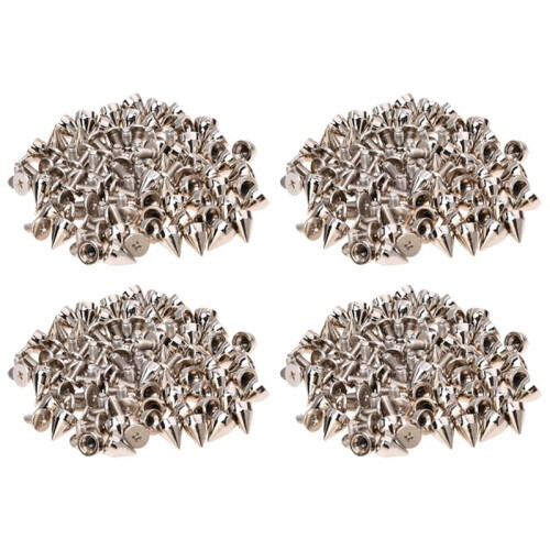 200Pcs Metal Cone Screwback Spikes Stud Leather Cloth  DIY Goth Punk Spot