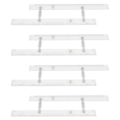 4X Marine Ruler Parallel Ruler Nautical Charts Parallel Ruler Mapping Points to Pull Parallel Ruler 450MM