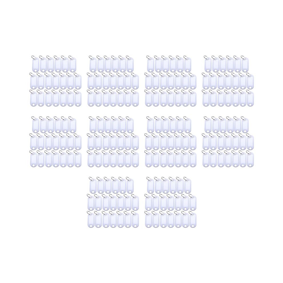 White Portable Plastic Key Fob Key Tag Id Labels 200 Pieces 4713937938327