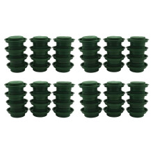 DIY Flower Arrangement Kit Green Round Wet Floral Foam, Wedding Aisle Flowers,(Flower Foam with Bowl, 48 Pieces)