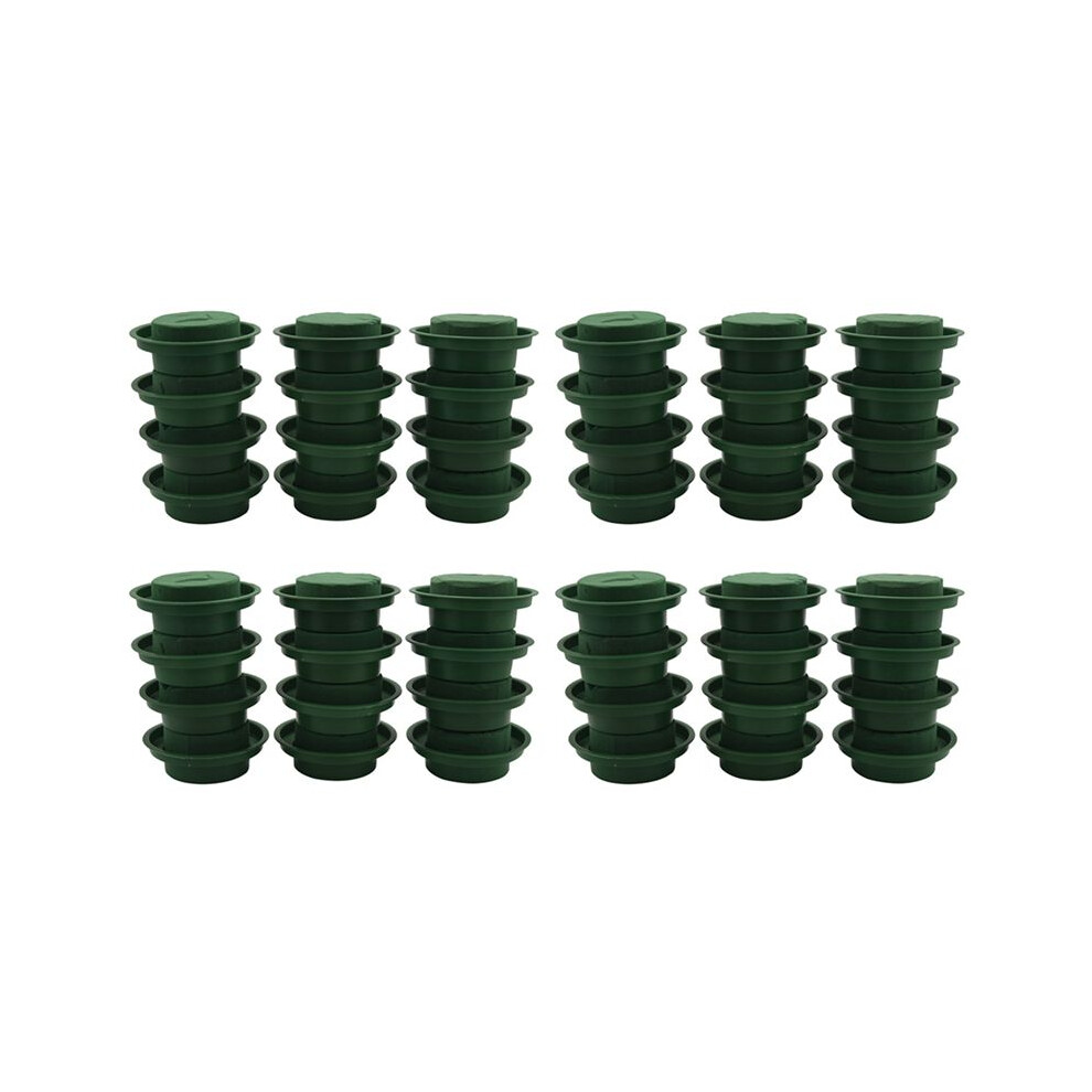 Diy Flower Arrangement Kit Green Round Wet Floral Foam, Wedding Aisle Flowers,(Flower Foam With Bowl, 48 Pieces) 6032015621936