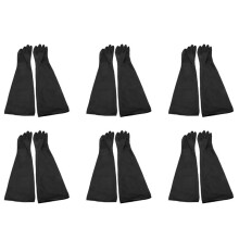 12x Sand Blasting Gloves for Sandblast Cabinet Gloves 60X20cm
