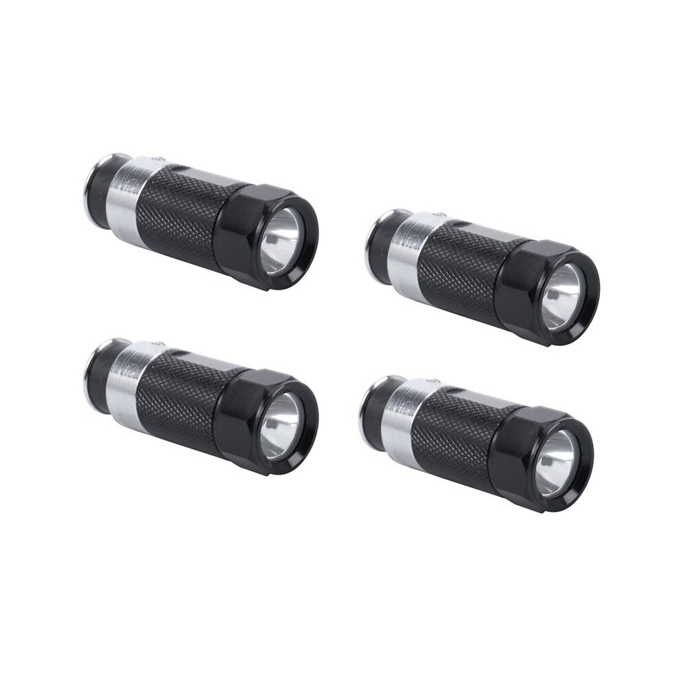 4Pcs Led Flashlights Car Cigarette Lighter Led Rechargeable Flashlight White 4713114551363