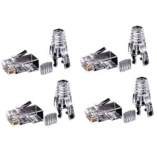200Pcs Cat6 RJ45 Connector UTP Cable Ethernet Jack 8P8C Network CAT 6 Modular Plugs with 6.5mm RJ45 Caps
