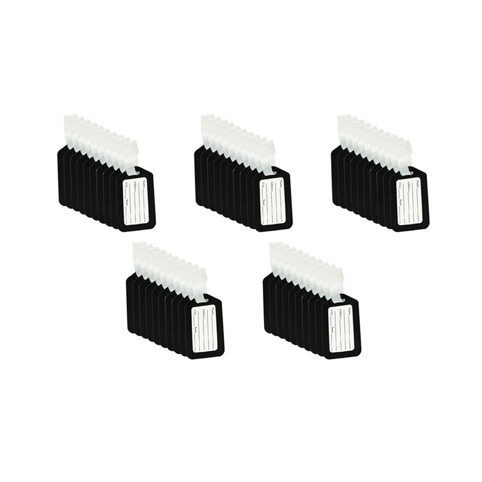 50Pcs Luggage Tags Suitcase Label Bag Travel Accessories Black 6031373131491