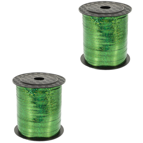 2Rolls Green Multipurpose Ribbon for Gift Wrapping and Crafting 2