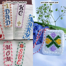 Kunststoffnetz-Leinwandplatten zum Sticken, Ösennetz, Kunststoff-Leinwand mit Nadelspitze, Basteln, Strick- und Häkelprojekte, C