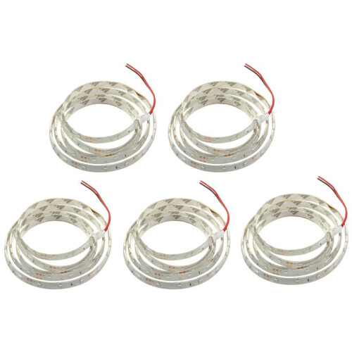 5X 1M 60-3528 SMD Waterproof Light Strip LED DC12V (Blu)