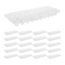 30St Helder Plastic Kwartel Eierbakje Voor Veilige Opslag En Transport