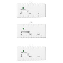 3X Poe Splitter Poe Injector Rj45 5.5mm x 2.1mm Input Passive Poe Adapter Connector for Ip Network Camera (White)
