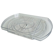 Organisateur Carré Lazy Susan pour RéFrigéRateur, Organisateur de Plateau Tournant Rectangulaire Coulissant et Rotatif à 360 et Rangement pour