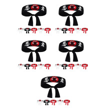 30St Chef & Karate Hoofdband Polyester, Verstelbaar, Kleurrijk Design