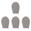 4St Compacte Antistoom Strijkhandschoenen Van Polyester En Grijs 2