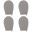 4St Compacte Antistoom Strijkhandschoenen Van Polyester En Grijs 4