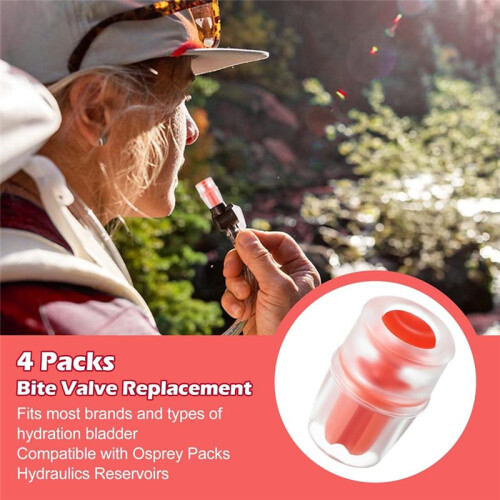 4 Packs Bite Valve Replacement Sheath for Water Bladder, Packs Hydraulics Reservoirs, Hydration Pack Bite Valve 1