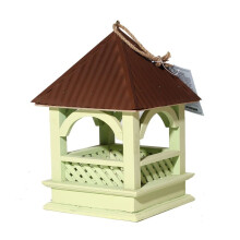 Bird Feeder Outdoor Hanging Gothic Farmhouse Style Bird House Attracts Wild Birds for Garden