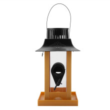 Solar Powered Hanging Bird Feeder with LED Light, Heat Resistant for Outdoor Balcony, Pigeons Crows Parrots