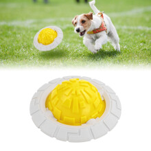 Hundeball-Spielzeug 150x150x88mm Bissfestes Quietschendes Kauspielzeug Gelb