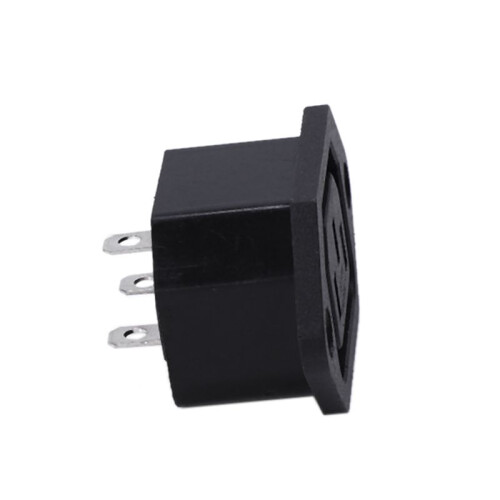 4X AC 250V 10A IEC 320 C13 Panel Mount Plug Connector Socket Black 2