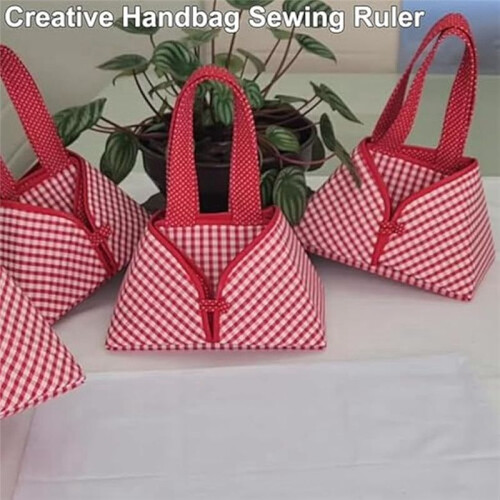 Modelo de Costura de Cesta de Alimentos Dobrável em Tecido DIY, Modelo de Acolchoamento de Bolsa, 10 Polegadas 2
