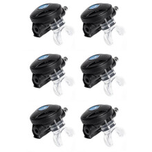 6X Regulador de Mergulho 2º Estágio Profissional Subaquático Equipamento Regulador de Mergulho Polvo Acessório-Preto