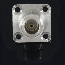 4X N Type Female Jack RF Coax Connector 4-Hole Panel Mount with Solder Cup,Silver