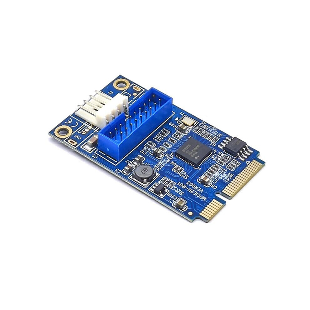 Pci-E To Usb3.0 Adapter Card Pcie To 19-Pin Expansion Card 5Gbps For Win 7/8/10/Linux 4762775756075