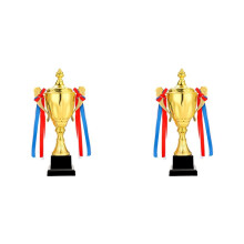 2pcs 11.8 Inch Gold Trophy Cup for Sports Meeting Competitions Soccer Winner Team Awards and Competition Parties Favors