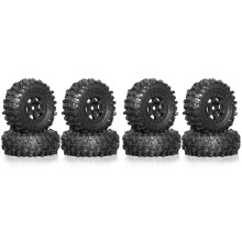 8pcs 51mm 1.0inch Beadlock Wheel Tire Set for 1/18 1/24 RC Crawler Car TRX4M SCX24 AX24 FCX24 Upgrade Parts Accessories