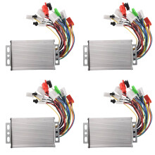 4X Electric Bike Motor Controller 36V/48V 350W12 Tube Brushless Motor Controller for Electric Bicycle E-Bike Scooter