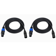 2X Cable de Extensión de Audio Speakon Macho A XLR Macho Speakon Macho A XLR Hembra - Micrófono Pro DJ PA Gig Stage