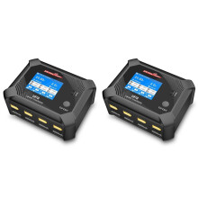 2X UltraPower UP9 Blance Lipo Charger Discharger AC100W LCD 4Ch for 1-6S LiPo/LiHV/LiIon/LiFe Battery EU Plug