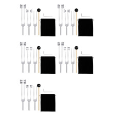 5X (128Hz, 256Hz, 512Hz)Stimmgabel-Set, Stimmgabeln mit Reflexhammer für Chakra/Heilung/Klangtherapie/DNA-Reparatur