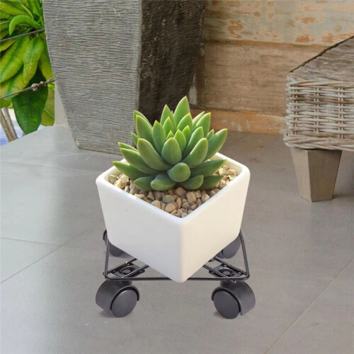 Potted Rolling Plant Stand Holder with Casters Accessory Plant Tray Roller Versatile Pallet Trolley Rollers Trolley 1