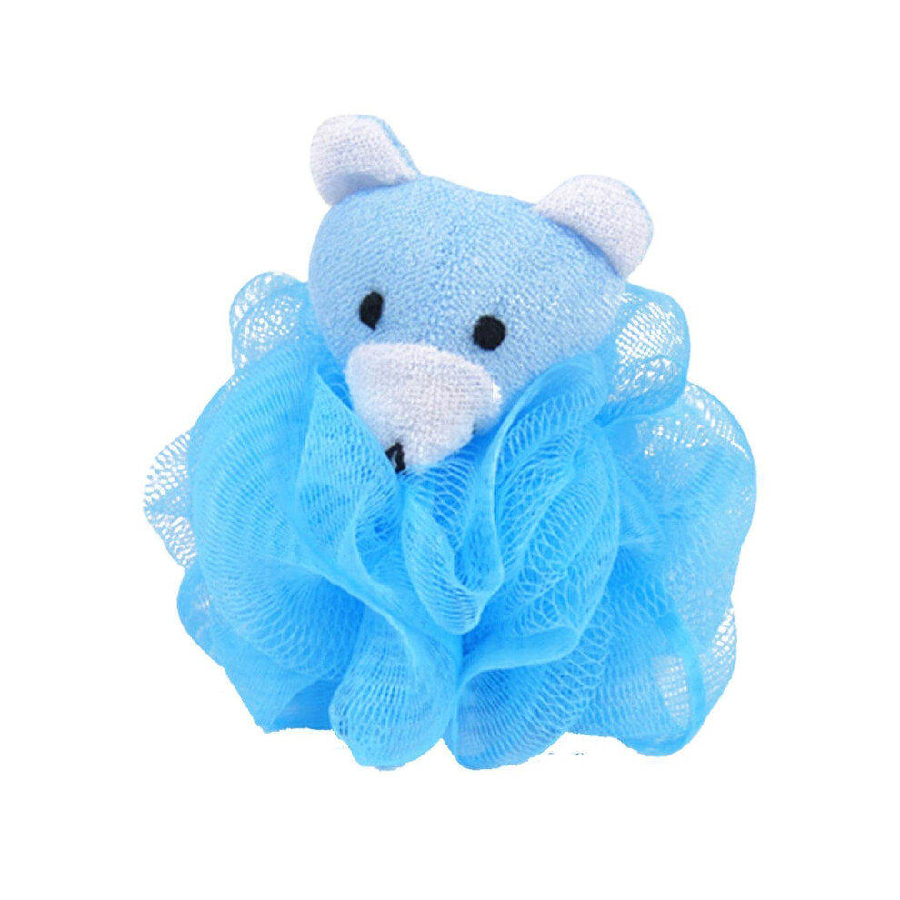 Kids Bath Sponge Cute Cartoon Animal Loofah Soft SkinFriendly Texture Rich Foam with Hanging Loop