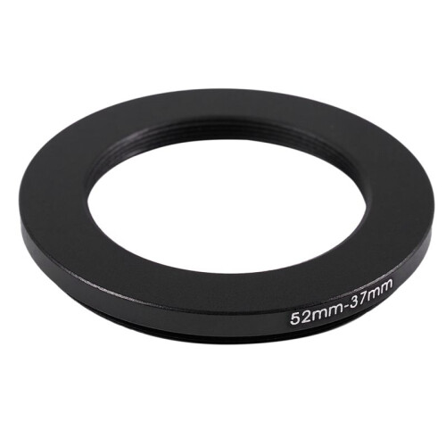 2 Pcs 52mm-37mm 52mm to 37mm Black Step Down Ring Adapter for Camera 2