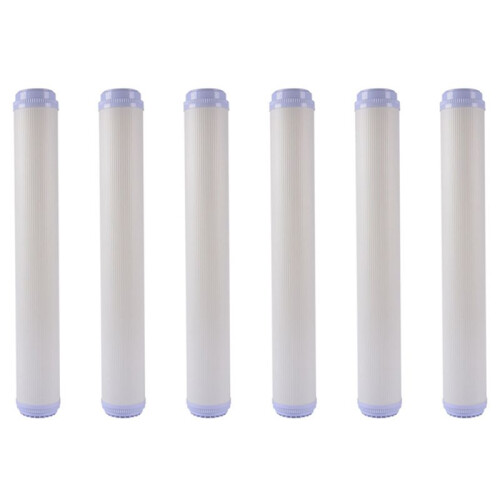 6pcs 20 Inch Ultrafiltration UF Membrane Filter Elements Flat Mouth Universal Water Purifier Filter Elements