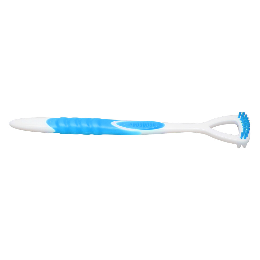 Blue Ergonomic Plastic Tongue Scraper For Bad Breath,