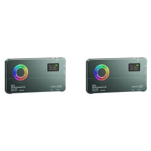 2X Petit Panneau Lumineux LED Polychrome RVB 2500-9000K pour Vlogging, Photographie, Vidéoconférence