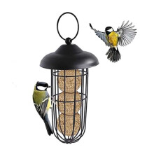 Wild Bird Feeder Metal Hanging Fat Ball Holder for Garden Backyard, Durable Weather Resistant