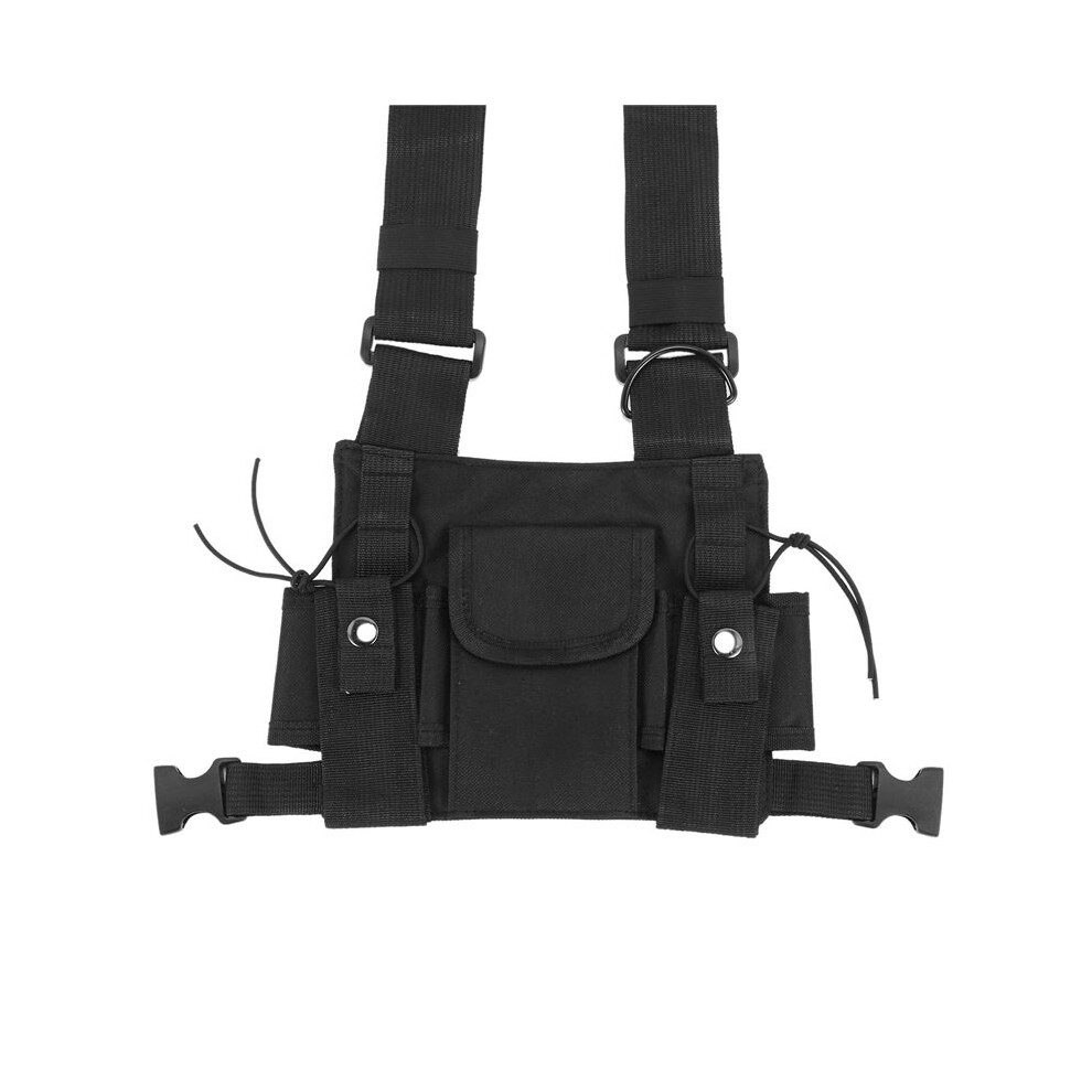 10X Radios Pocket Radio Chest Harness Chest Front Pack Pouch Holster Vest Rig Carry Case For 2 Way Radio Walkie Talkie 4714134515755