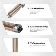 4PCS Flush Trim Router Bit 3Flute Pattern Wood Router Bit with Bearing Woodworking Milling Cutter Tool 1/4 Handle